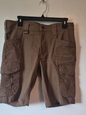 Hammer Drill Canvas Cargo Shorts Heavy Duty Size 32 Brown